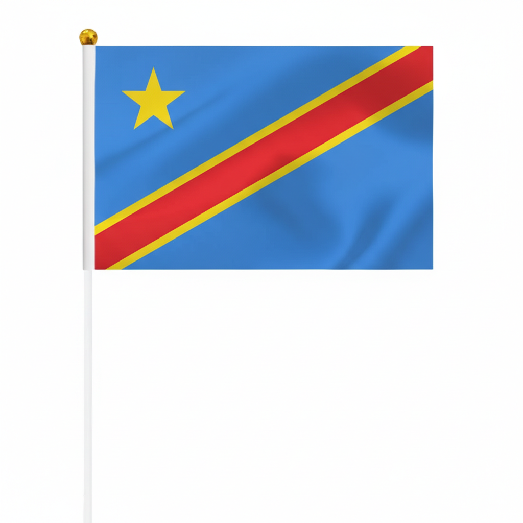 10 Pieces Of Official FIFA 2026 Democratic Republic of the Congo Mini Flags