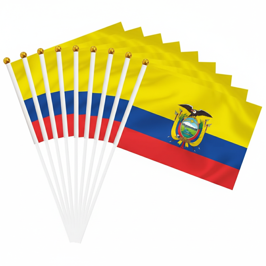 10 Pieces Of Official FIFA 2026 Ecuador Mini Flags