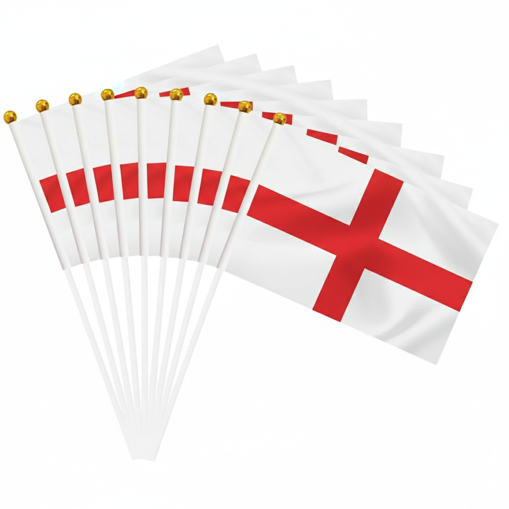 10 Pieces Of Official FIFA 2026 England Mini Flags