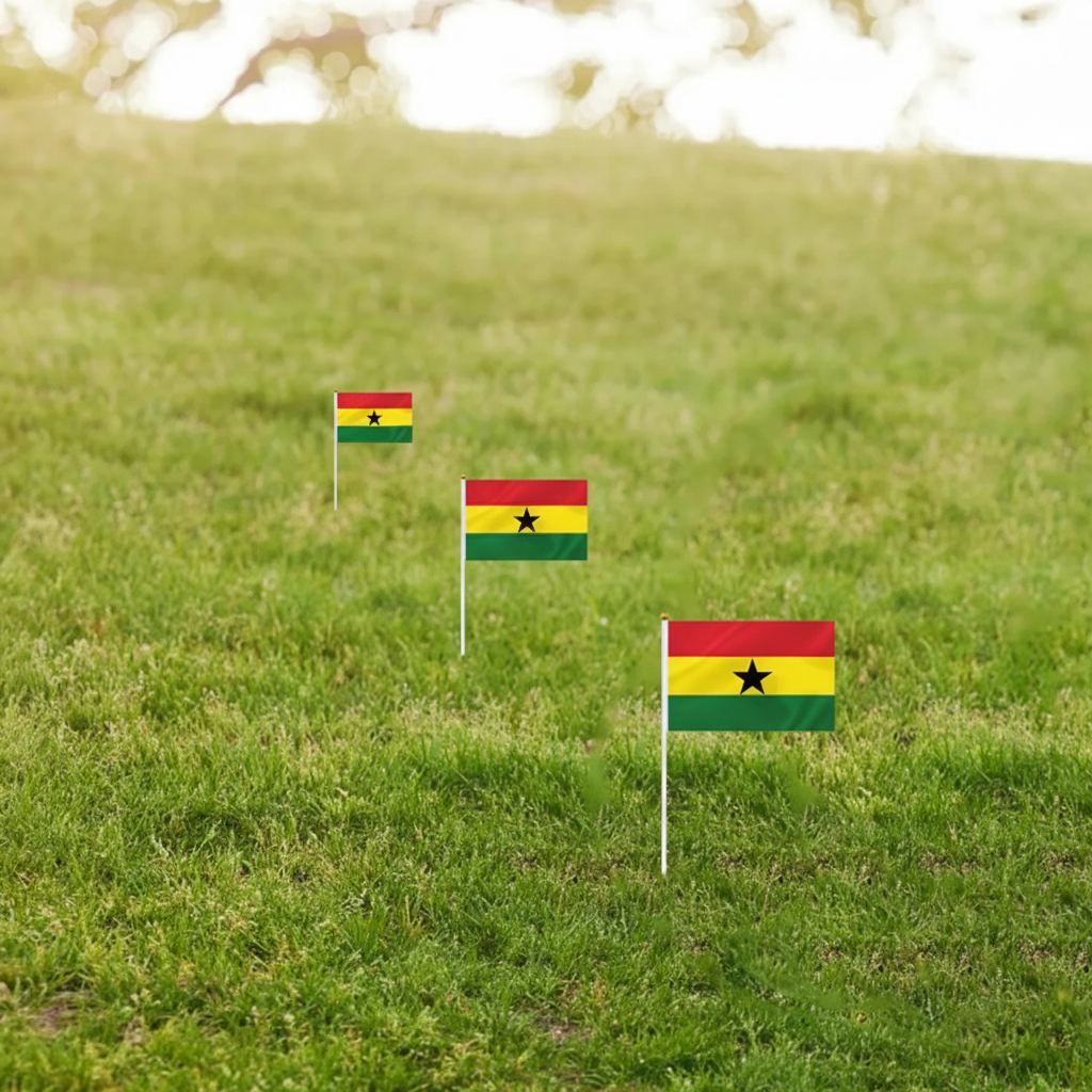 10 Pieces Of Official FIFA 2026 Ghana Mini Flags