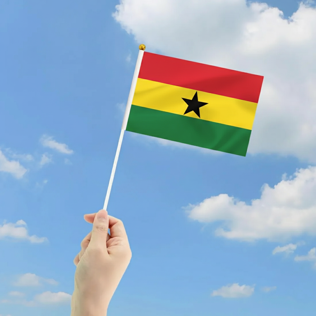 10 Pieces Of Official FIFA 2026 Ghana Mini Flags