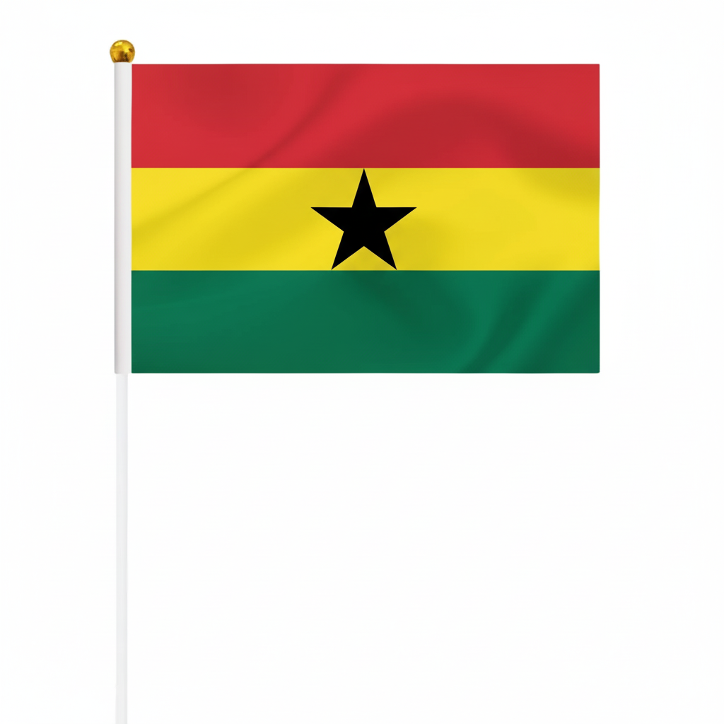 10 Pieces Of Official FIFA 2026 Ghana Mini Flags