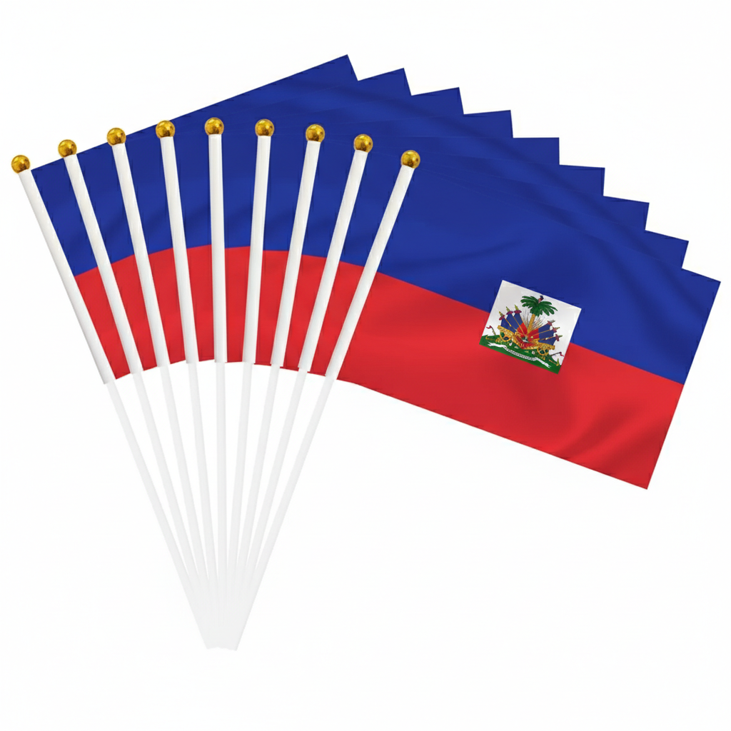 10 Pieces Of Official FIFA 2026 Haiti Mini Flags