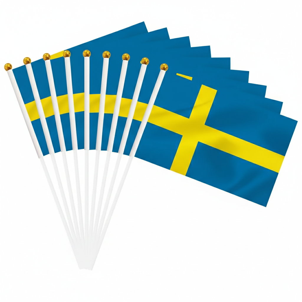 10 Pieces Of Official FIFA 2026 Sweden Mini Flags