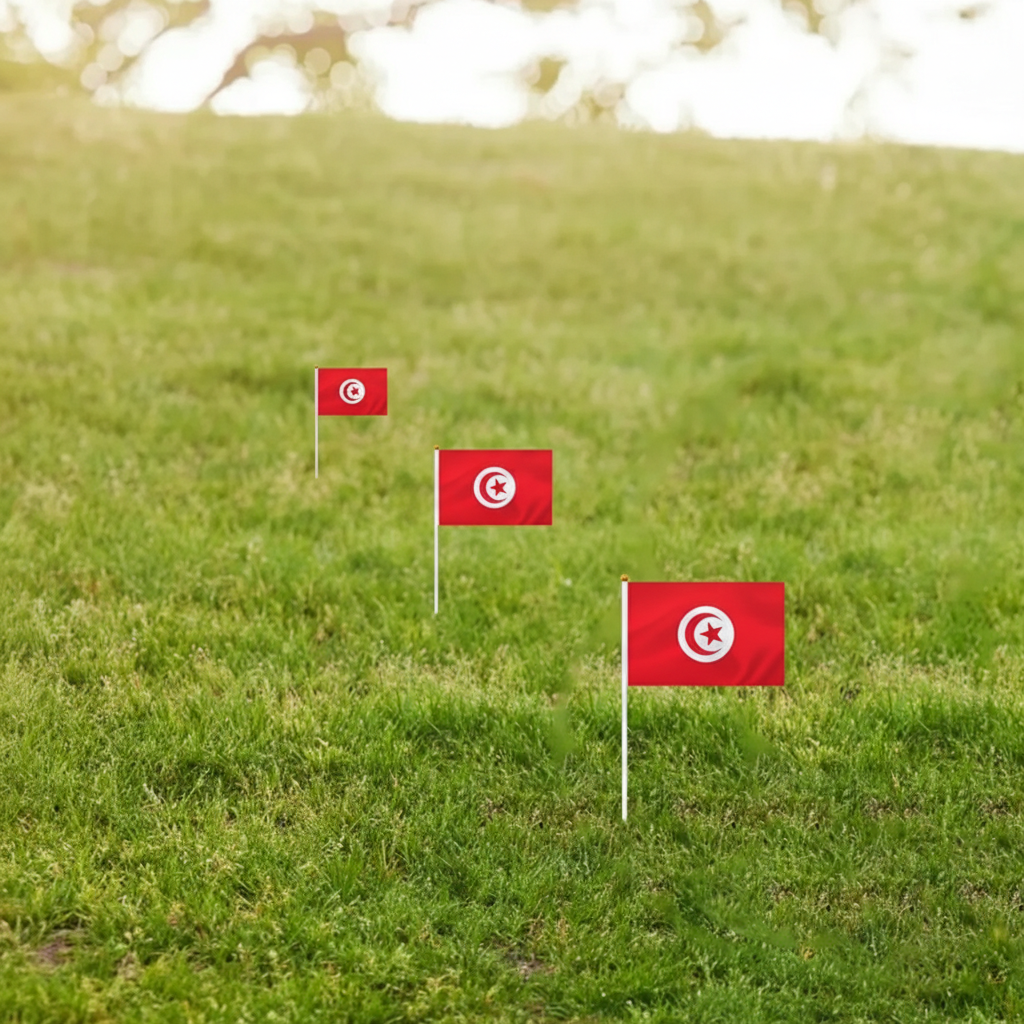 10 Pieces Of Official FIFA 2026 Tunisia Mini Flags