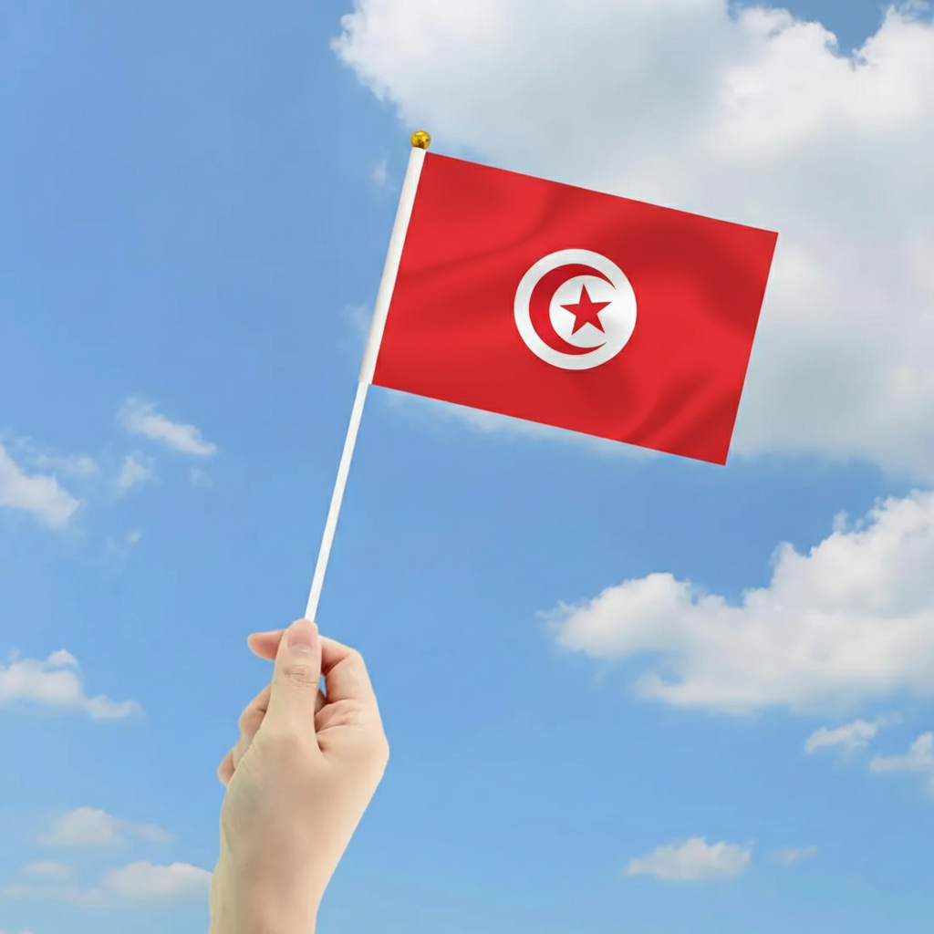 10 Pieces Of Official FIFA 2026 Tunisia Mini Flags
