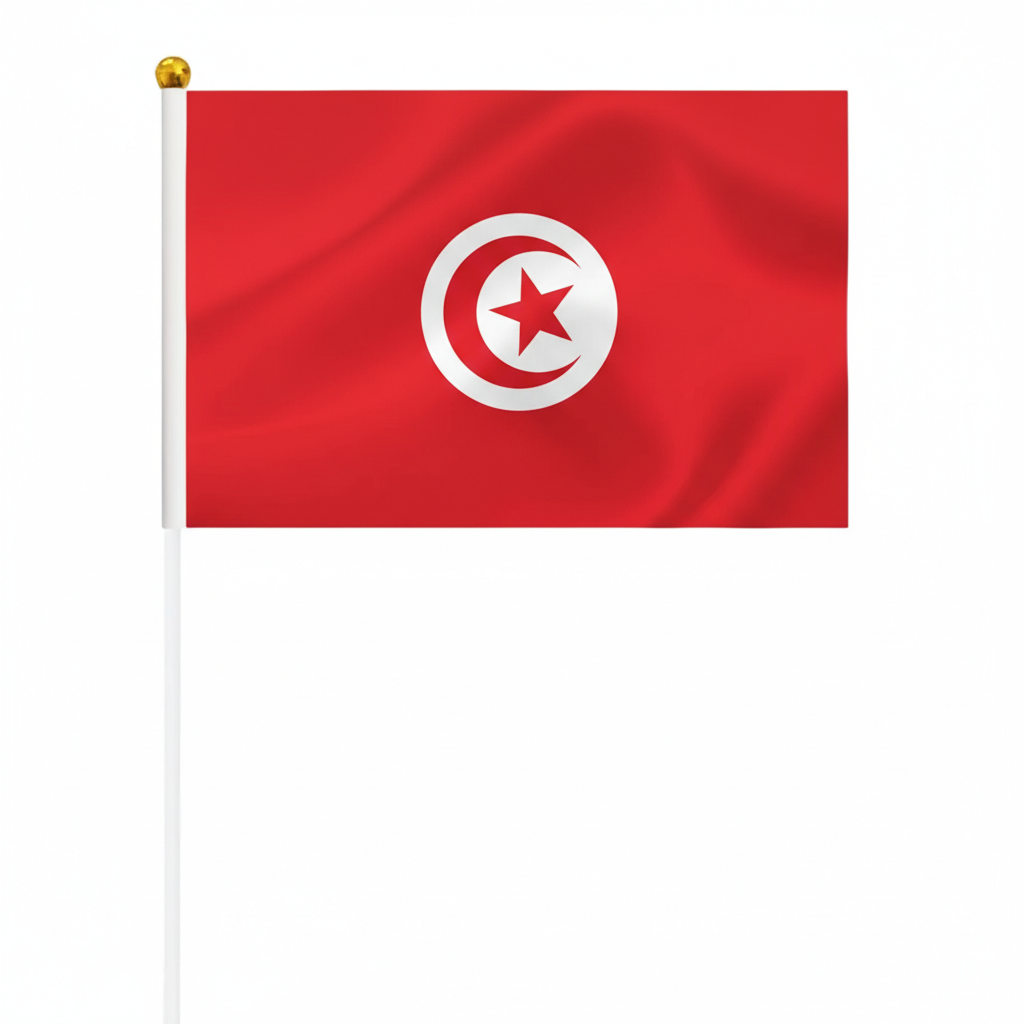 10 Pieces Of Official FIFA 2026 Tunisia Mini Flags