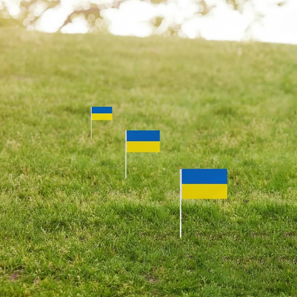 10 Pieces Of Official FIFA 2026 Ukraine Mini Flags