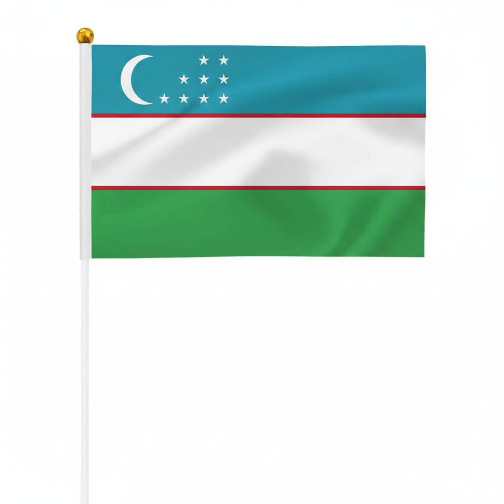 10 Pieces Of Official FIFA 2026 Uzbekistan Mini Flags