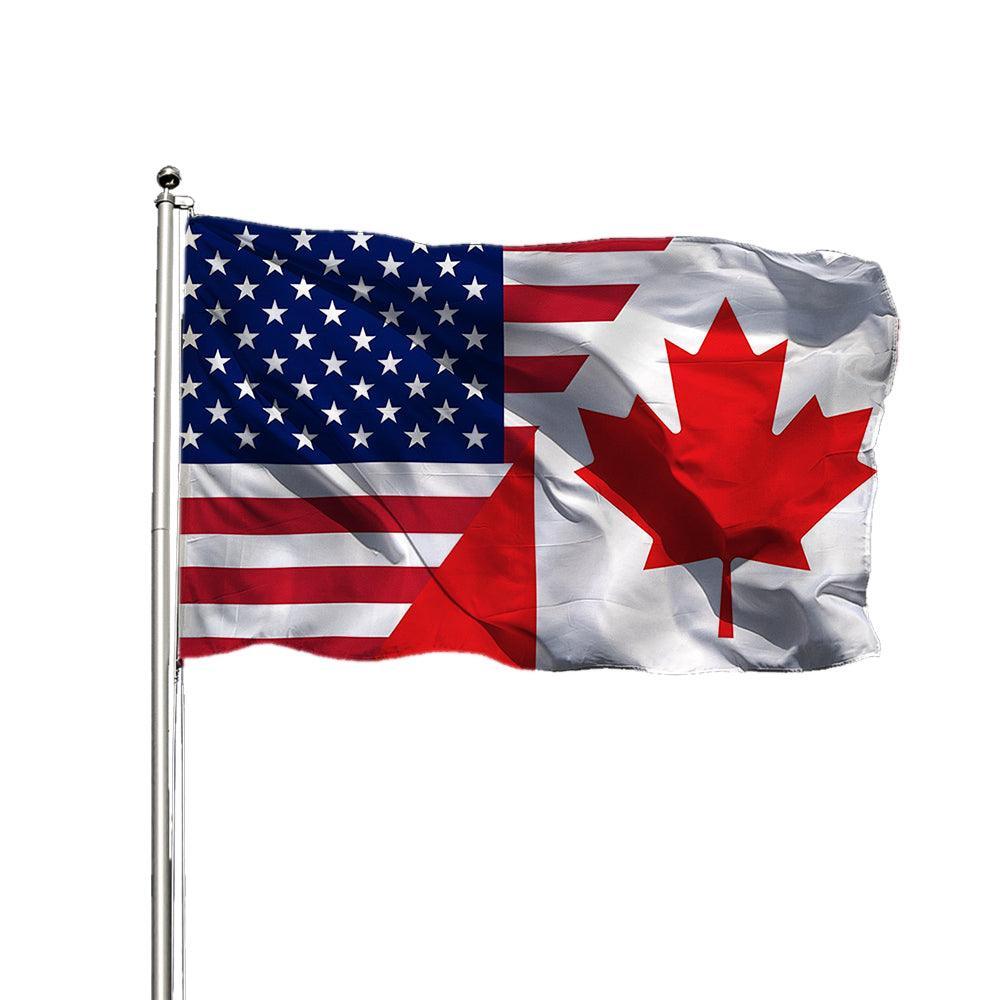USA Canadian Country Flag-Globe Flags