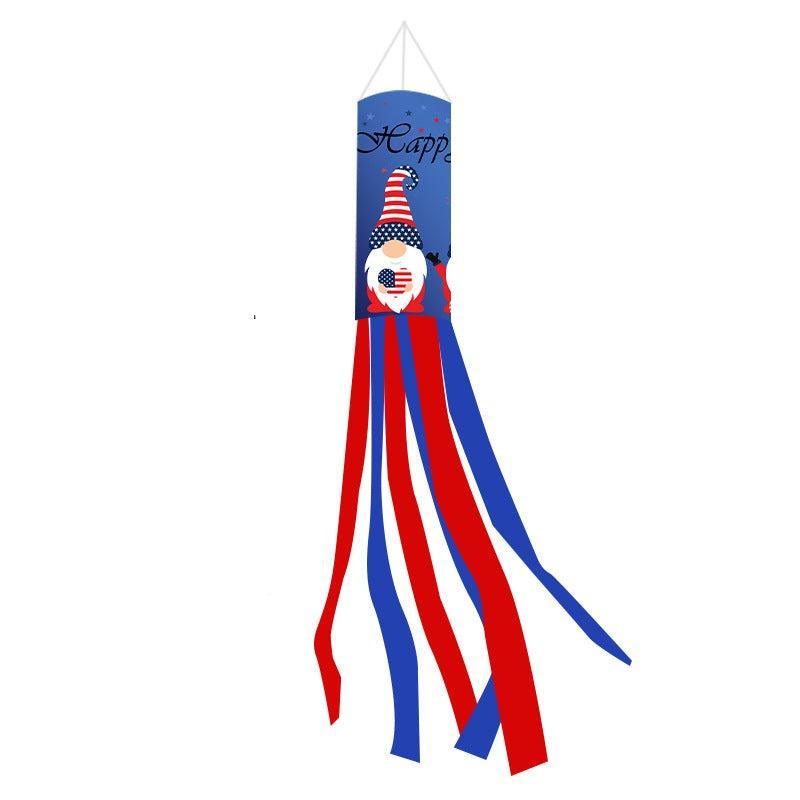 July 4th Windpipe Decoration-Globe Flags