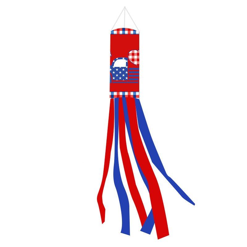 July 4th Windpipe Decoration-Globe Flags