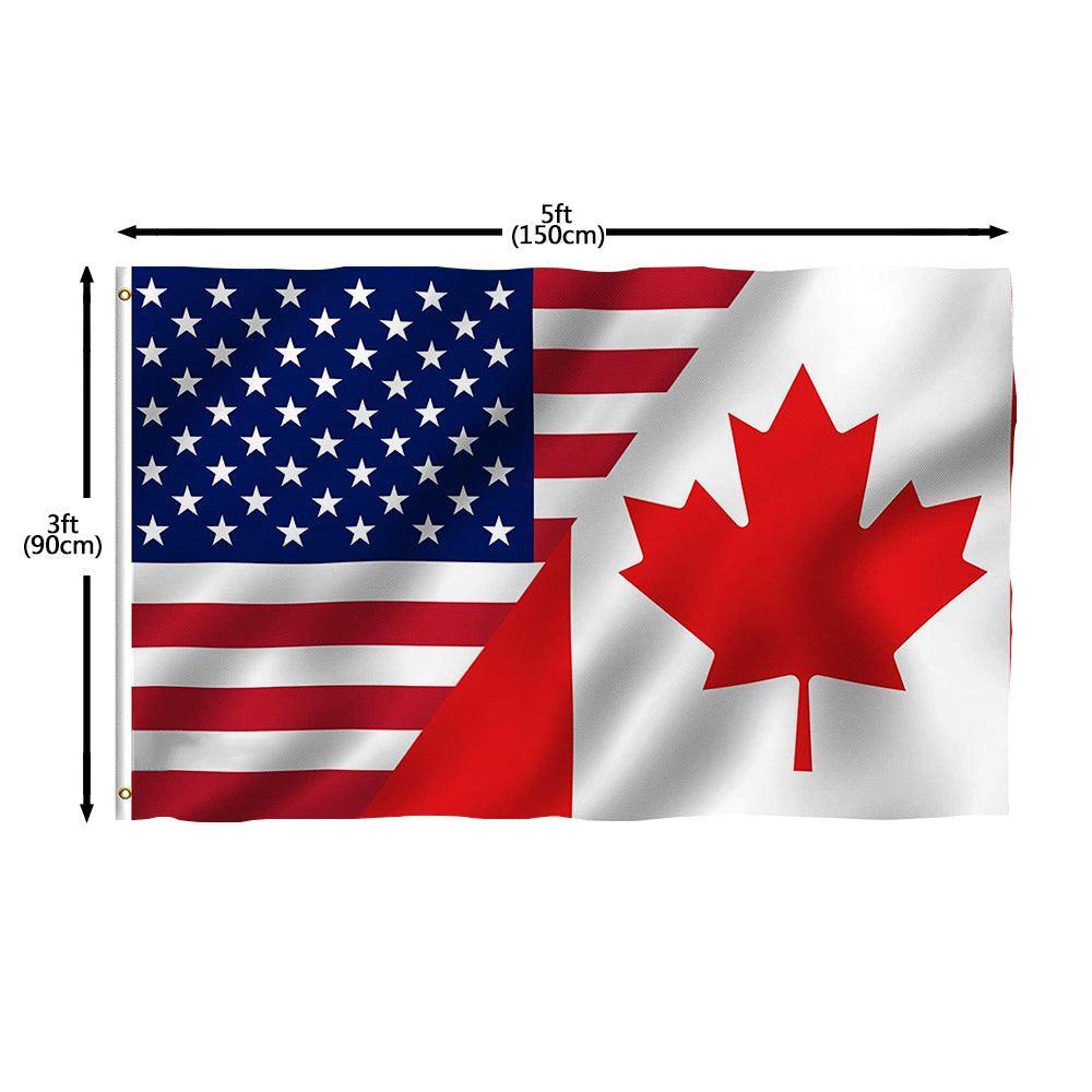 USA Canadian Country Flag-Globe Flags