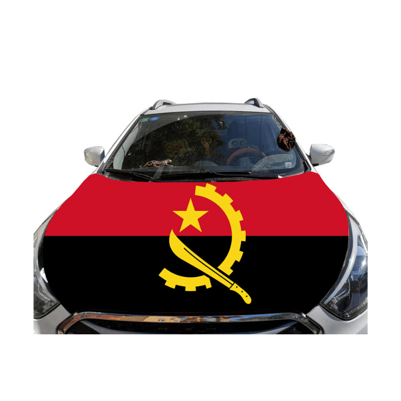 Angola Flag Car Hood - product view