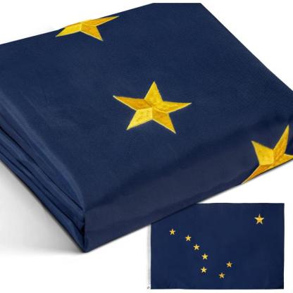 Alaska State Flag With Brass Grommets-Globe Flags