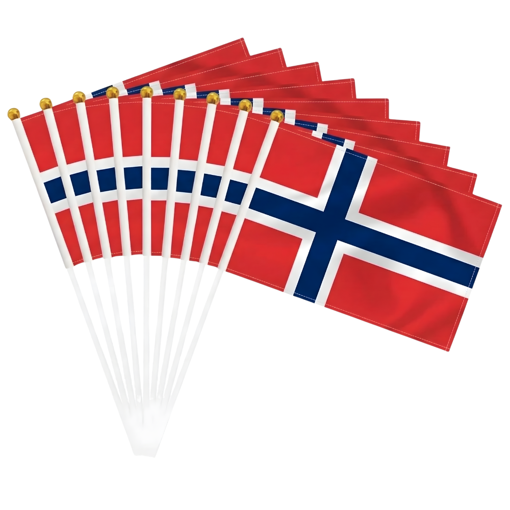 10 Pieces Of Official FIFA 2026 Norway Mini Flags