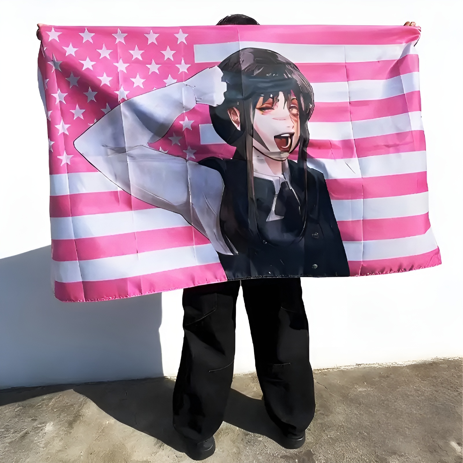 USA Flag Freedom Chainsaw Man anime banner