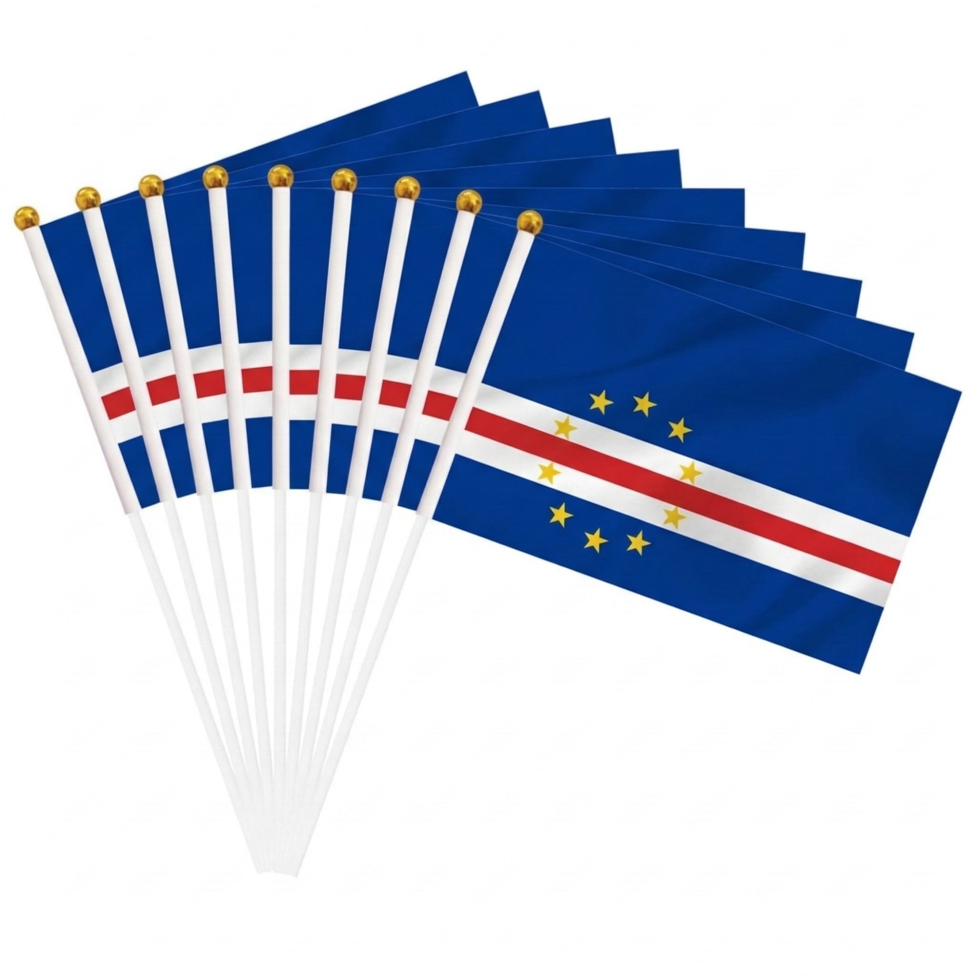 10 Pieces Of Official FIFA 2026 Cape Verde Mini Flags