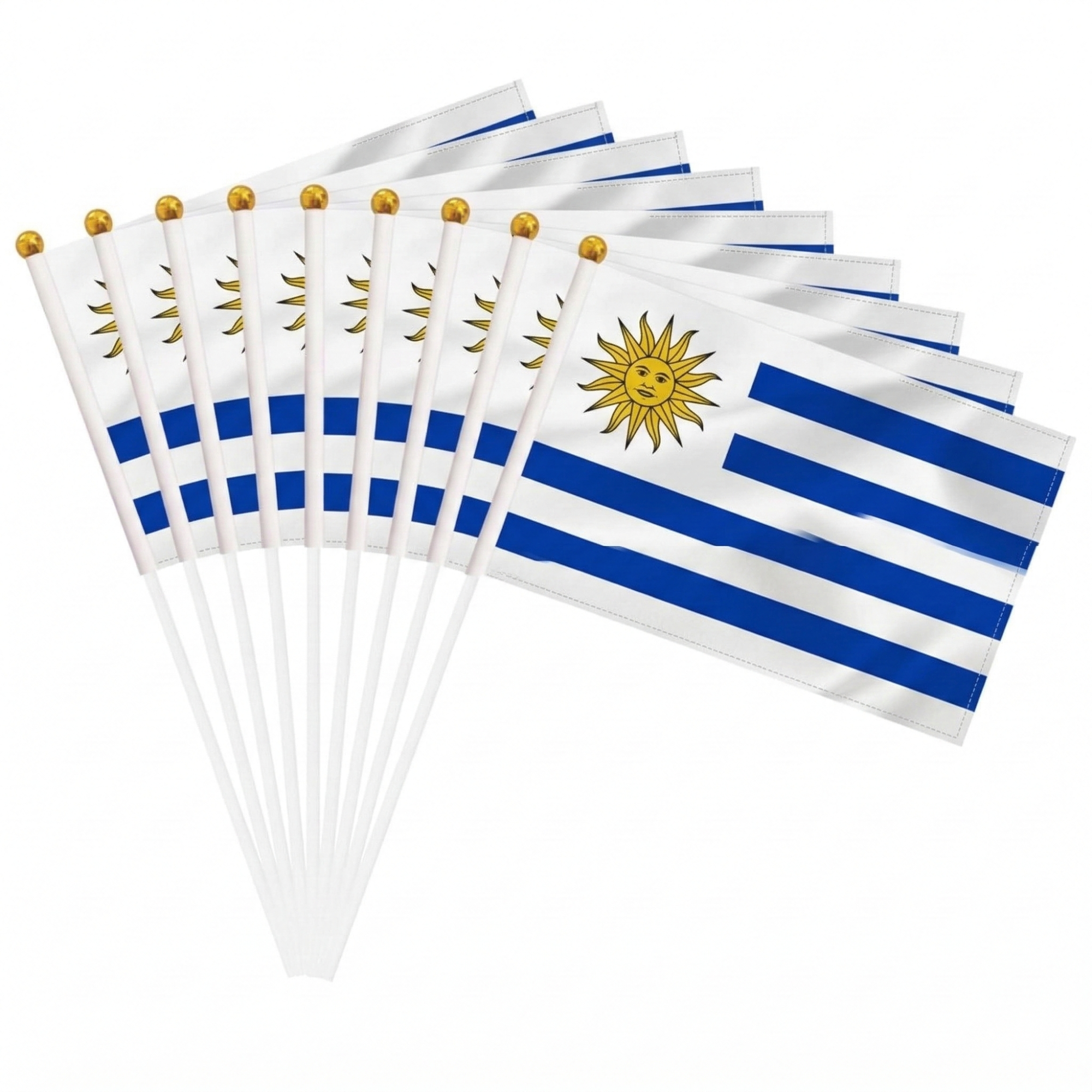 10 Pieces Of Official FIFA 2026 Uruguay Mini Flags