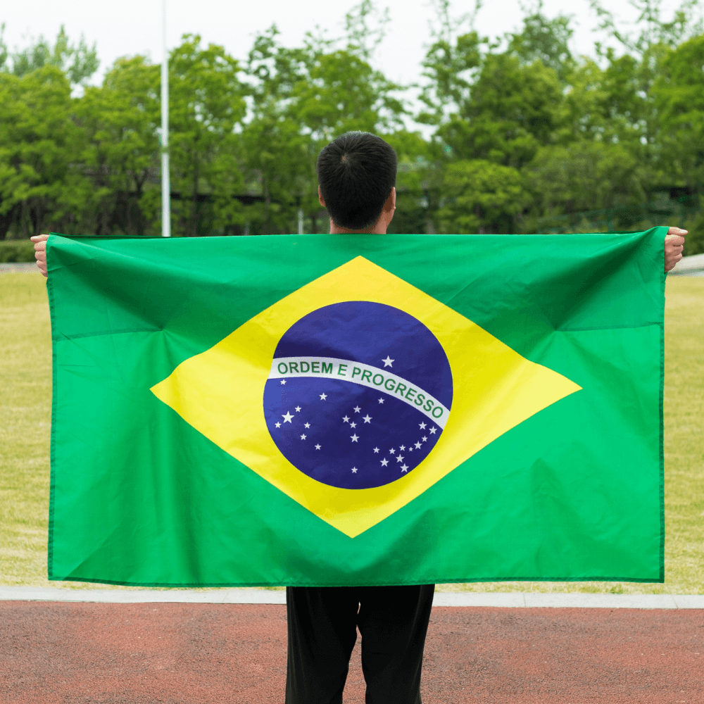 Brazil Flag – Durable Polyester, Fade-Proof, 90x150 cm | Globe Flags-Globe Flags