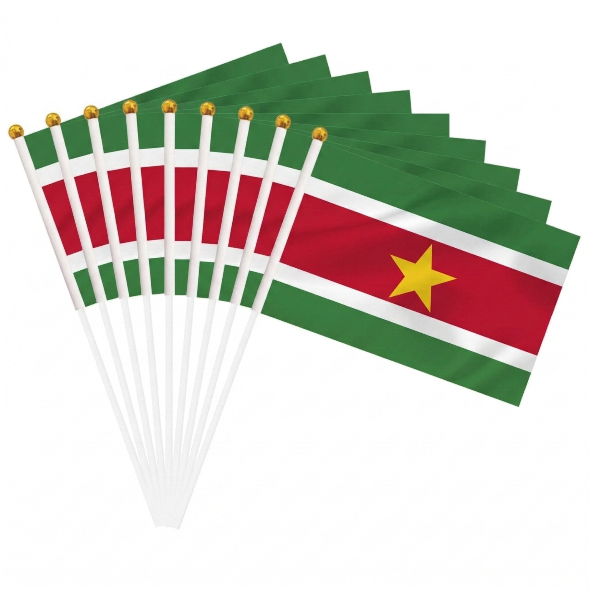10 Pieces Of Official FIFA 2026 Suriname Mini Flags