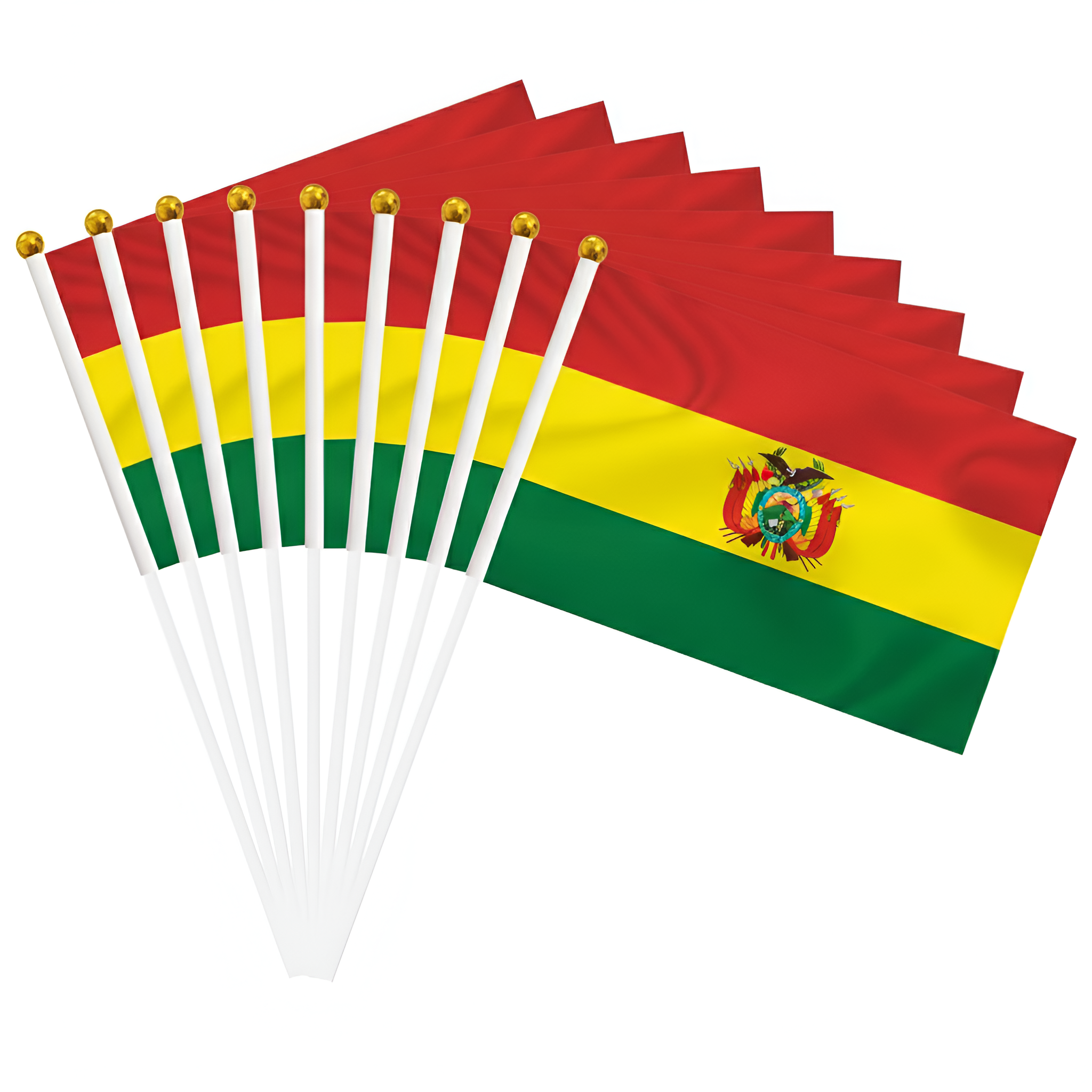 10 Pieces Of Official FIFA 2026 Bolivia Mini Flags