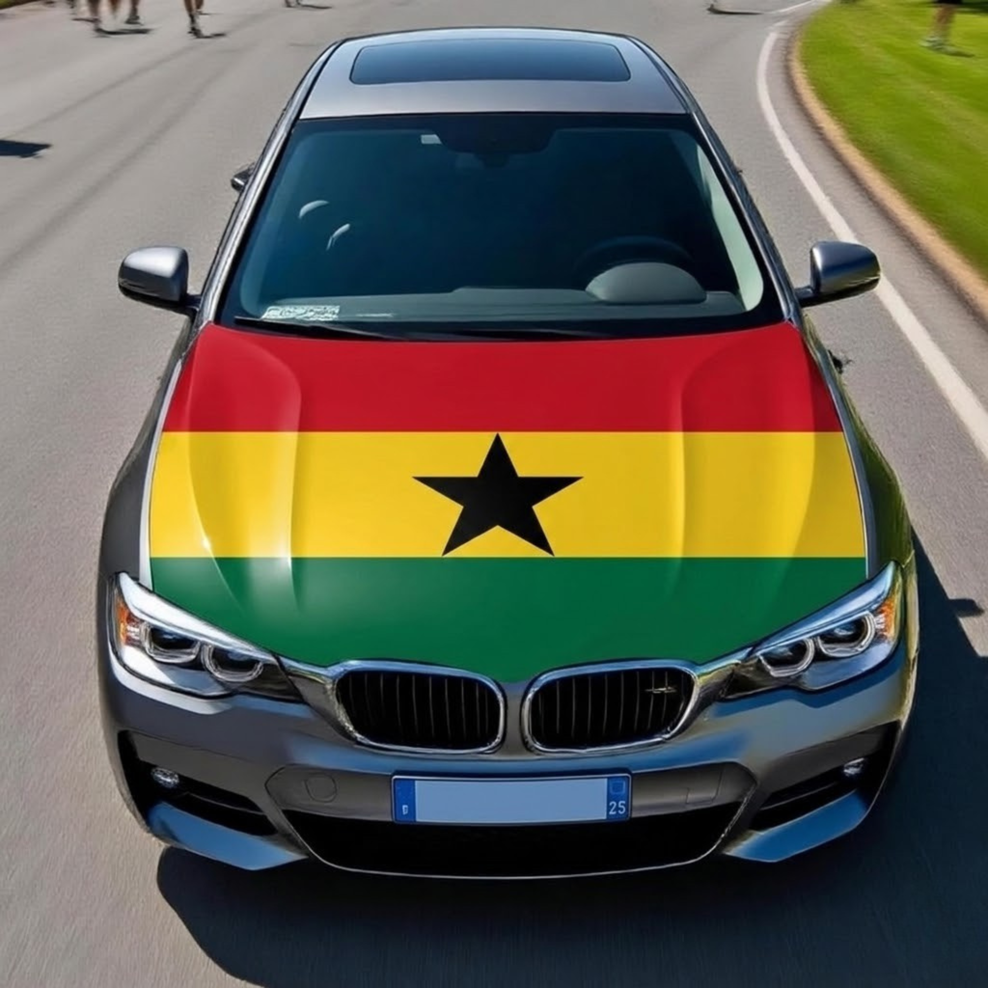 Official FIFA 2026 Ghana Flag Car Hood Cover