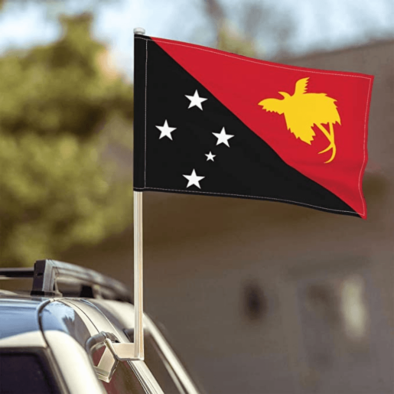 Papua New Guinea Flag Car Mount Accessory For Vehicles-Globe Flags