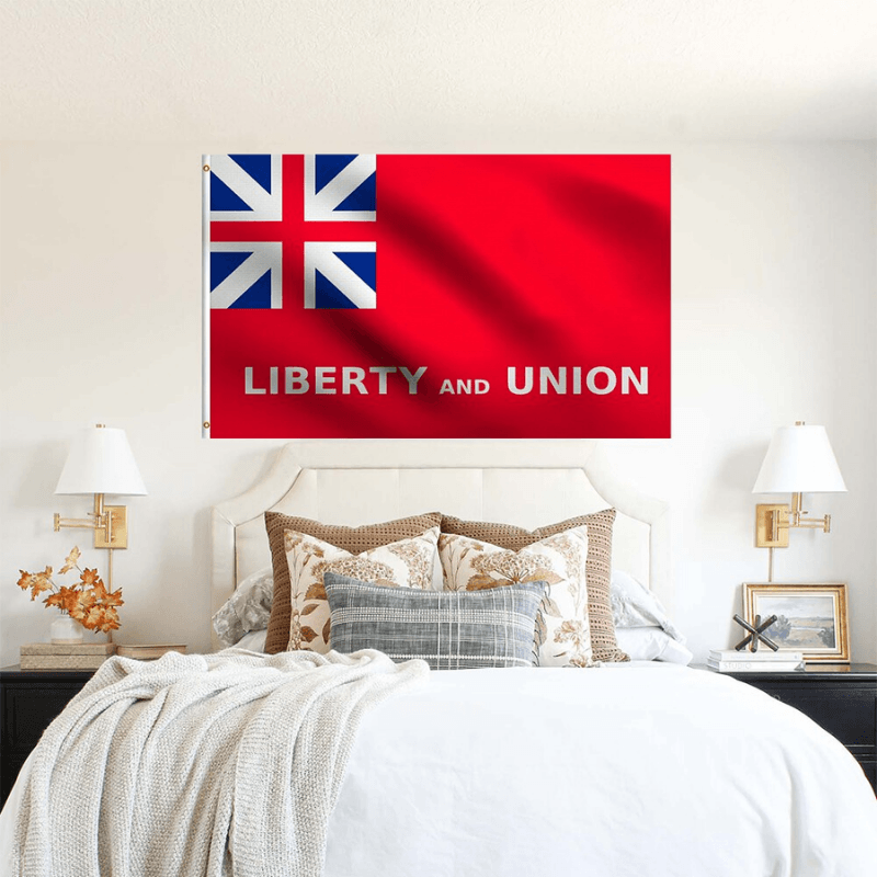 Taunton Liberty and Union Flag flying on outdoor flagpole