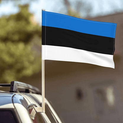 Estonia Car Window Mounted Flag-Globe Flags