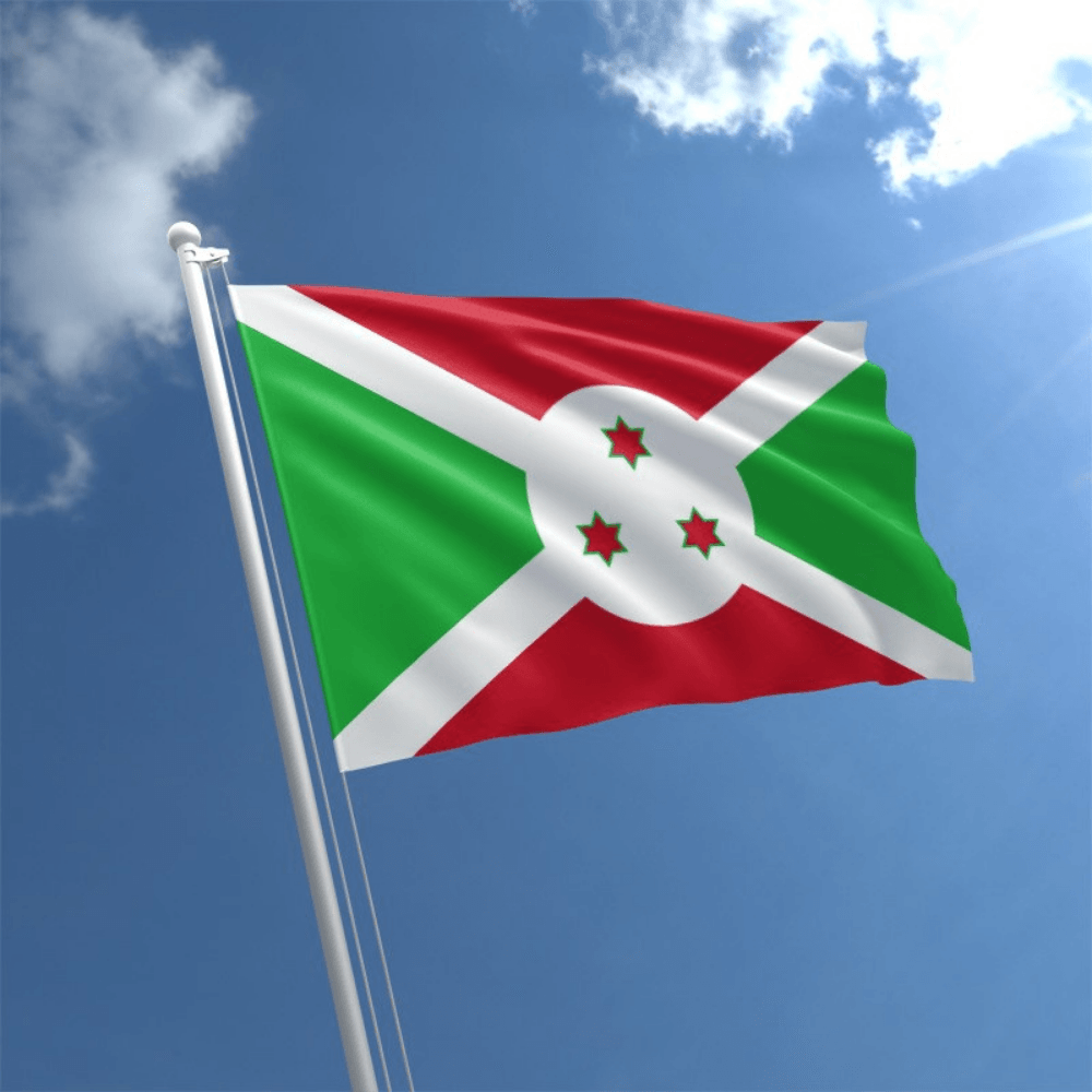 Burundi Flag Display-Globe Flags