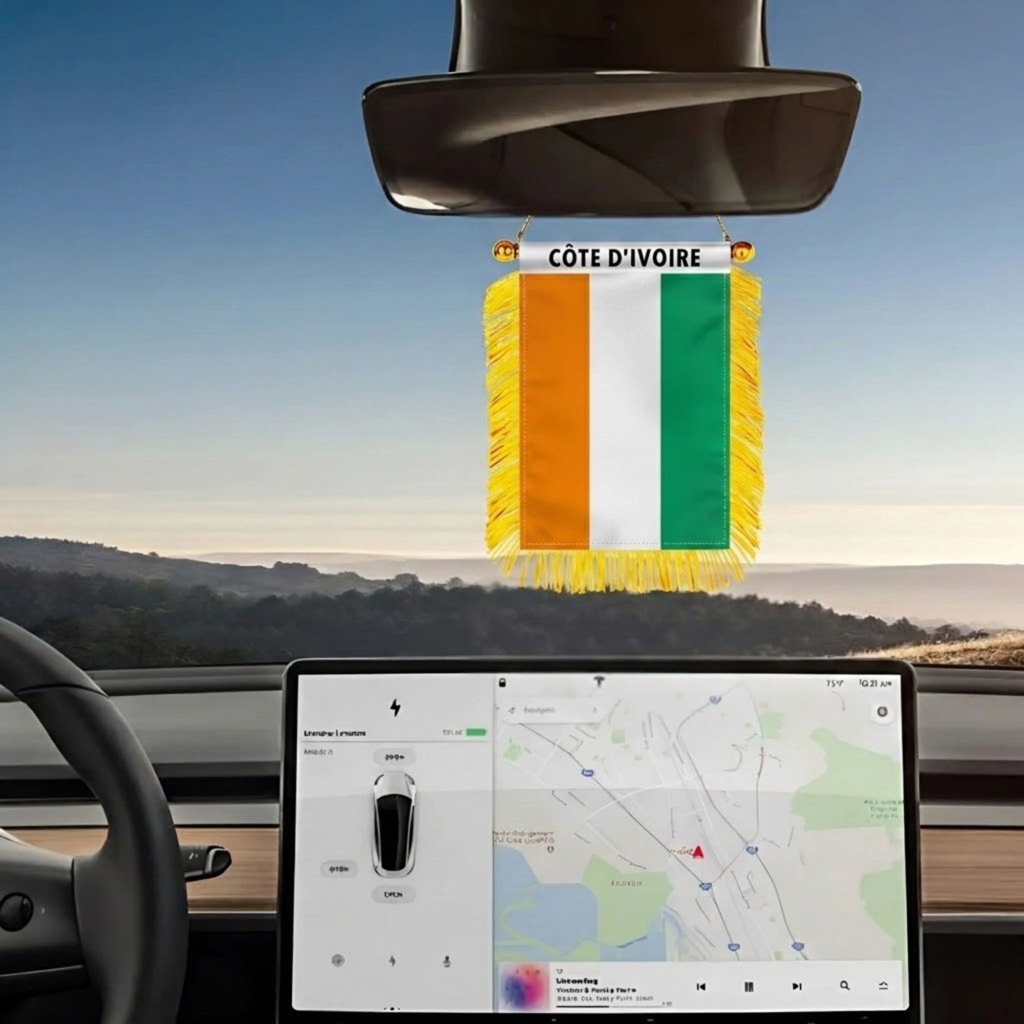 Official FIFA 2026 Côte d'Ivoire Car Window Mini Decorative Flag
