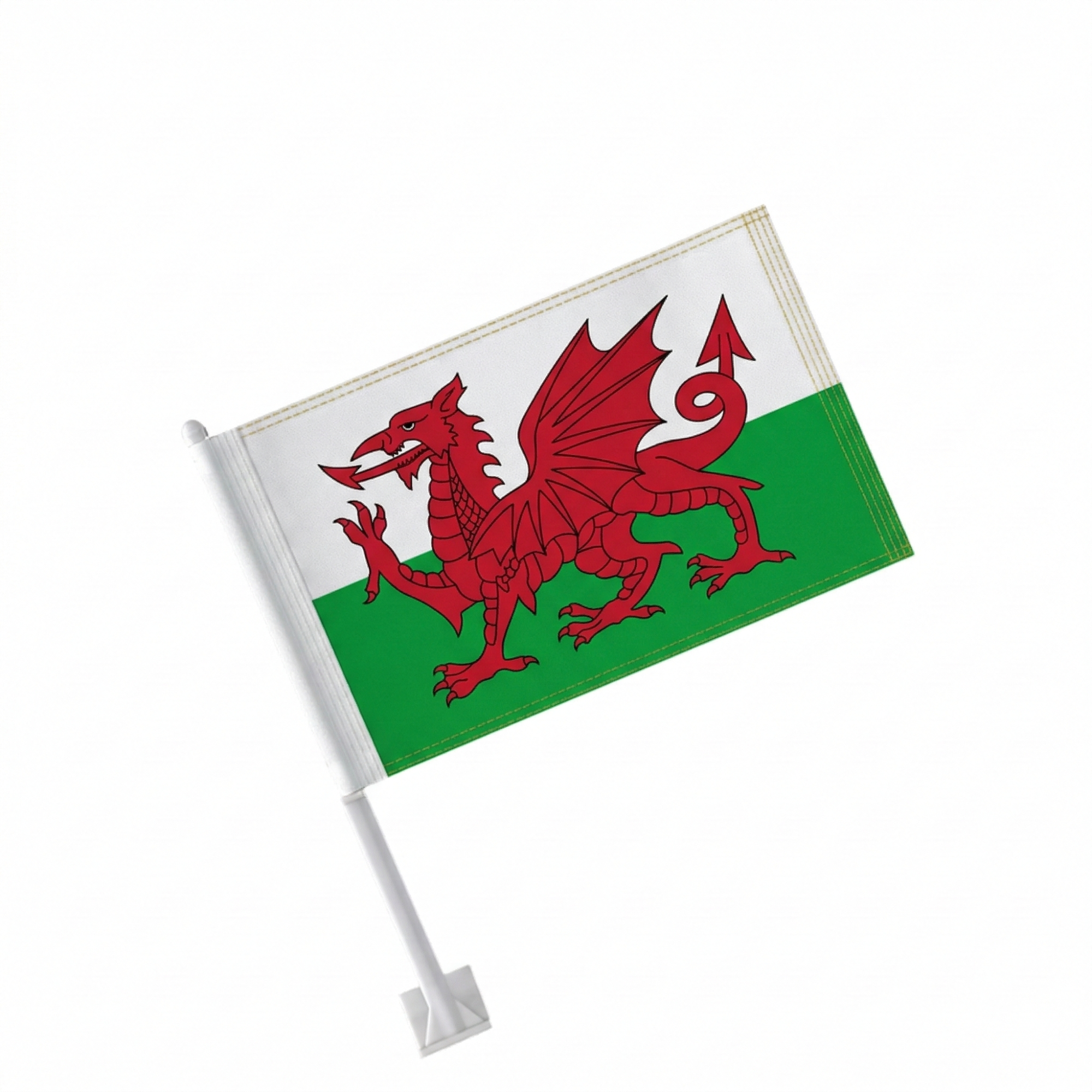 Official FIFA 2026 Wales Car Flag attached to car window