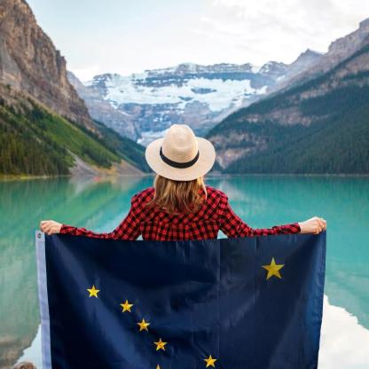 Alaska State Flag With Brass Grommets-Globe Flags