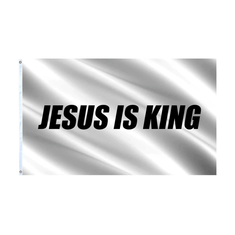 Jesus Is King Flag Faith Inspired Religious Banner