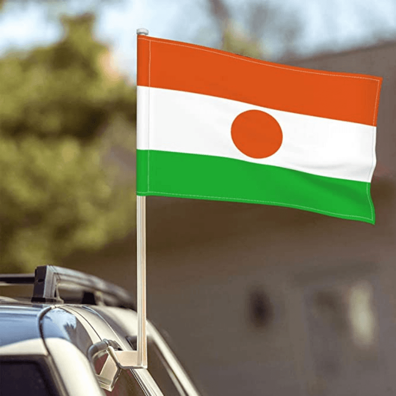 Niger Window Mounted Flag-Globe Flags