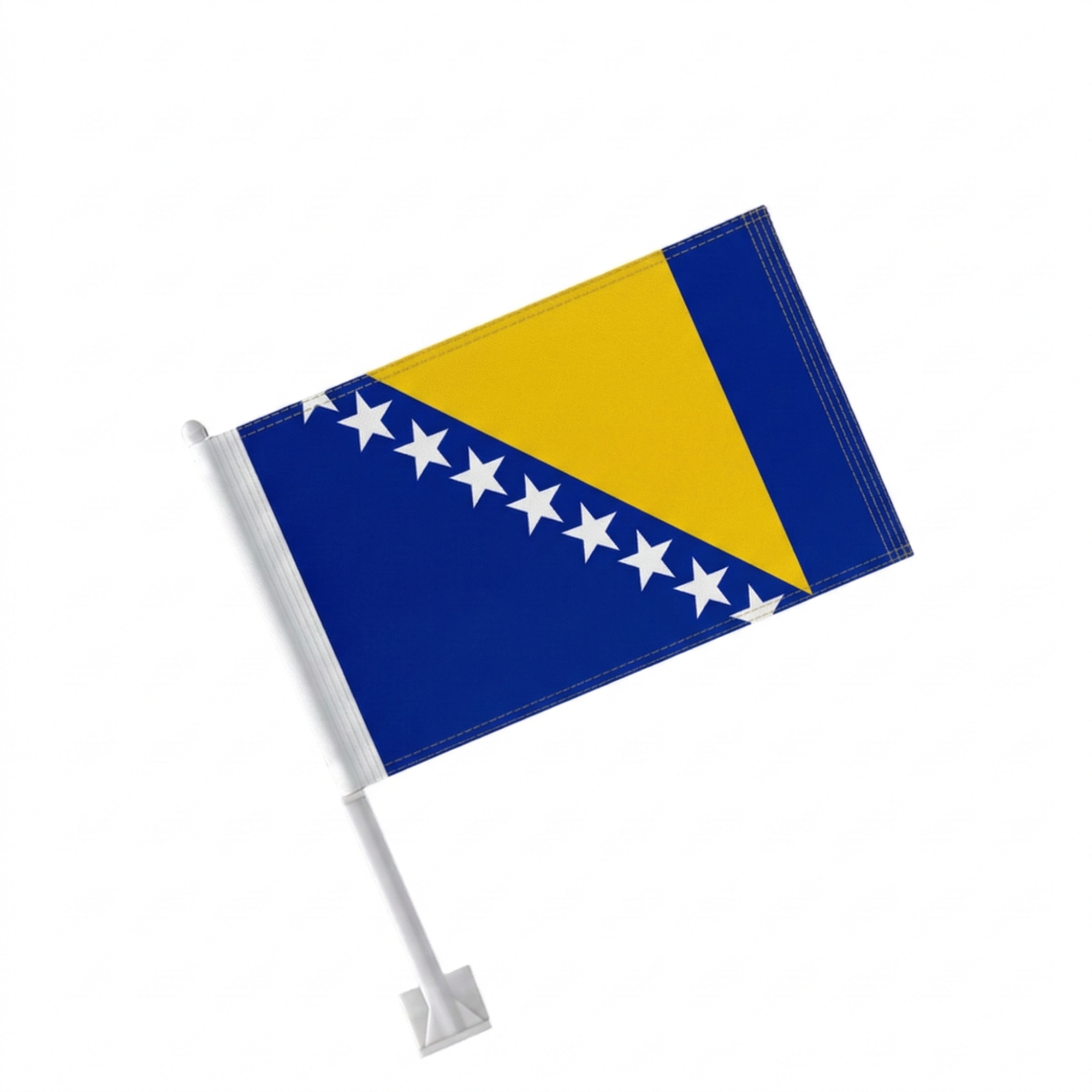 Official FIFA 2026 Bosnia And Herzegovina Car Flag attached to car window