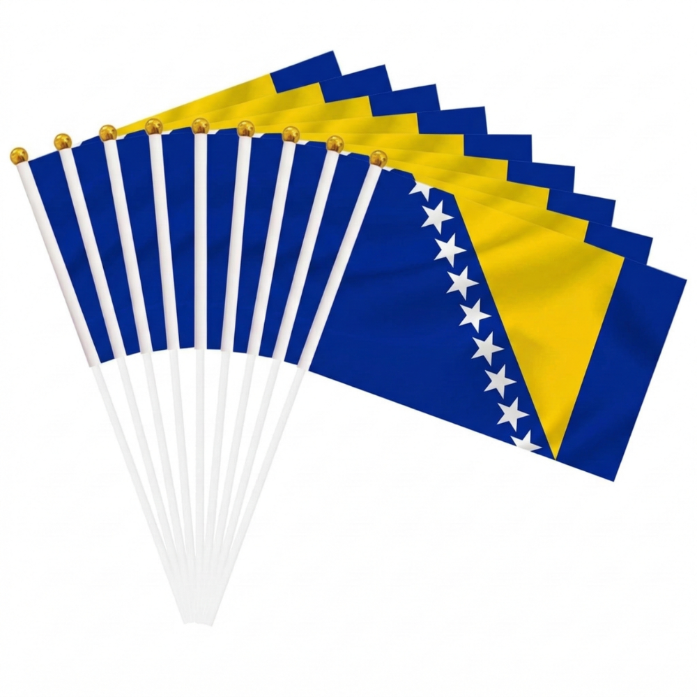 10 Pieces Of Official FIFA 2026 Bosnia and Herzegovina Mini Flags