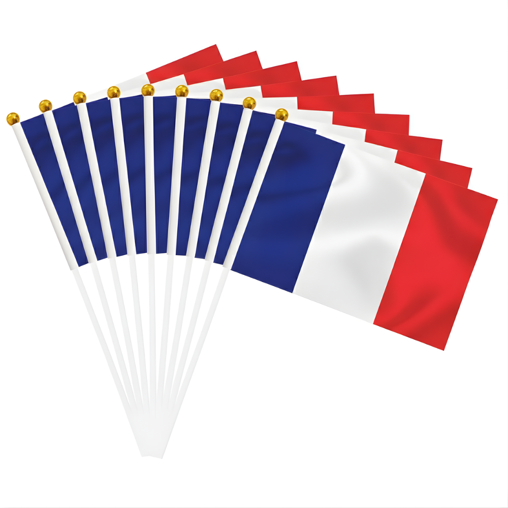 10 Pieces Of Official FIFA 2026 France Mini Flags