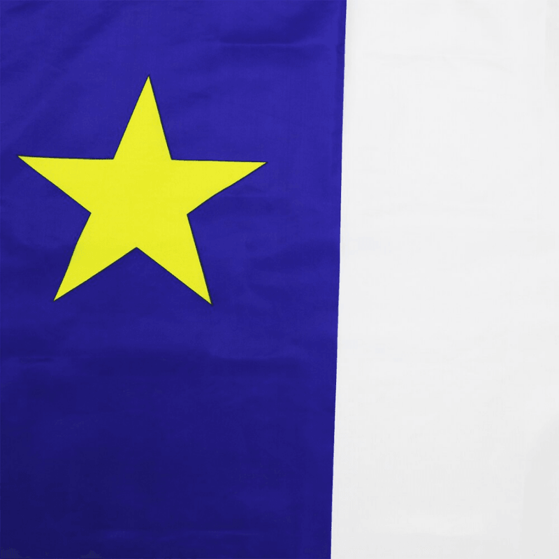Acadian Nautical Flag – Show Support for Minority Cultures flying on outdoor flagpole