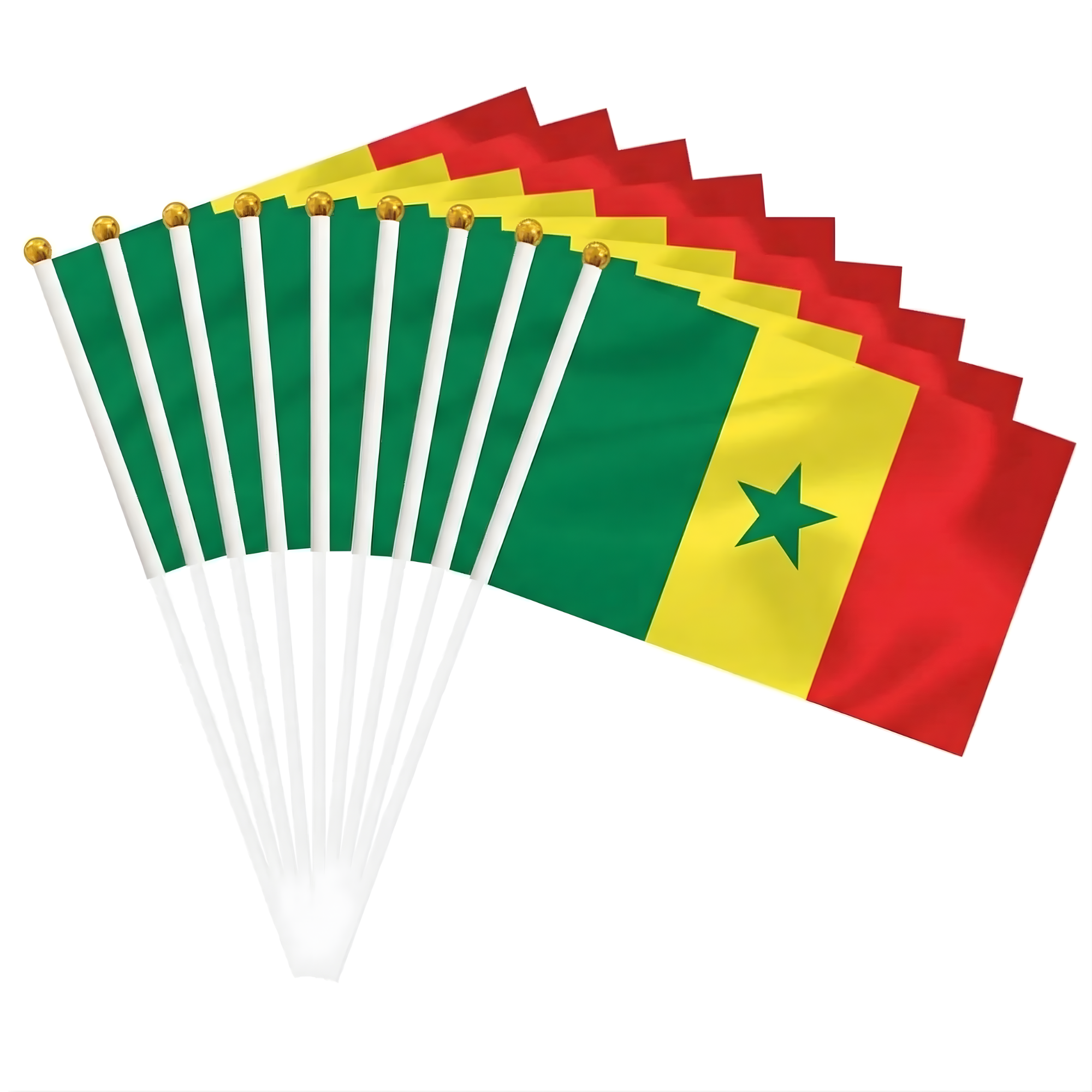 10 Pieces Of Official FIFA 2026 Senegal Mini Flags