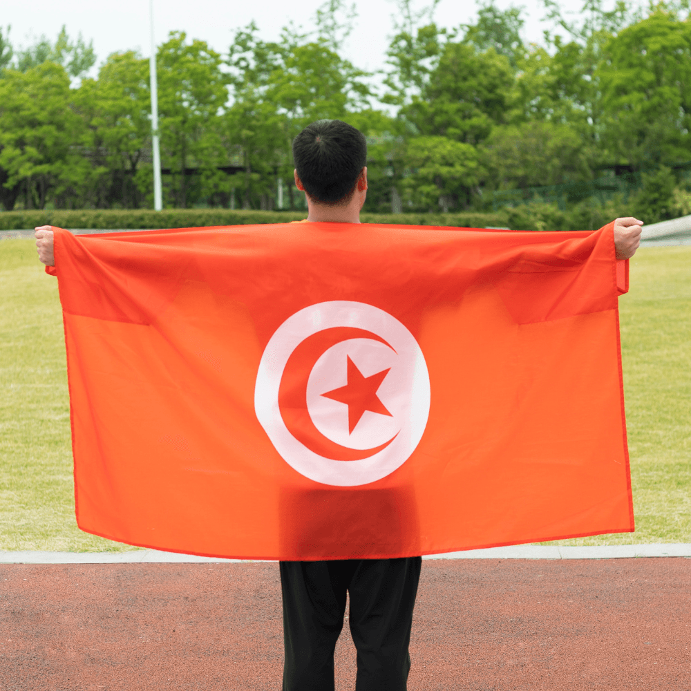 Tunisia National Polyester Flag – A Bold Emblem of Unity and Culture-Globe Flags