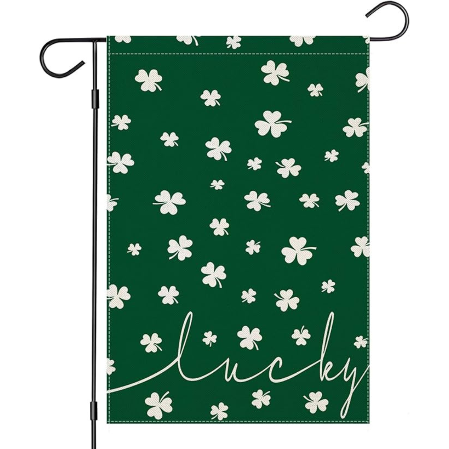St Patricks Day Shamrock Striped And Dotted Yard Flag-Globe Flags