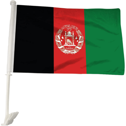 Afghanistan Car Window Mounted Flag - Globe Flags