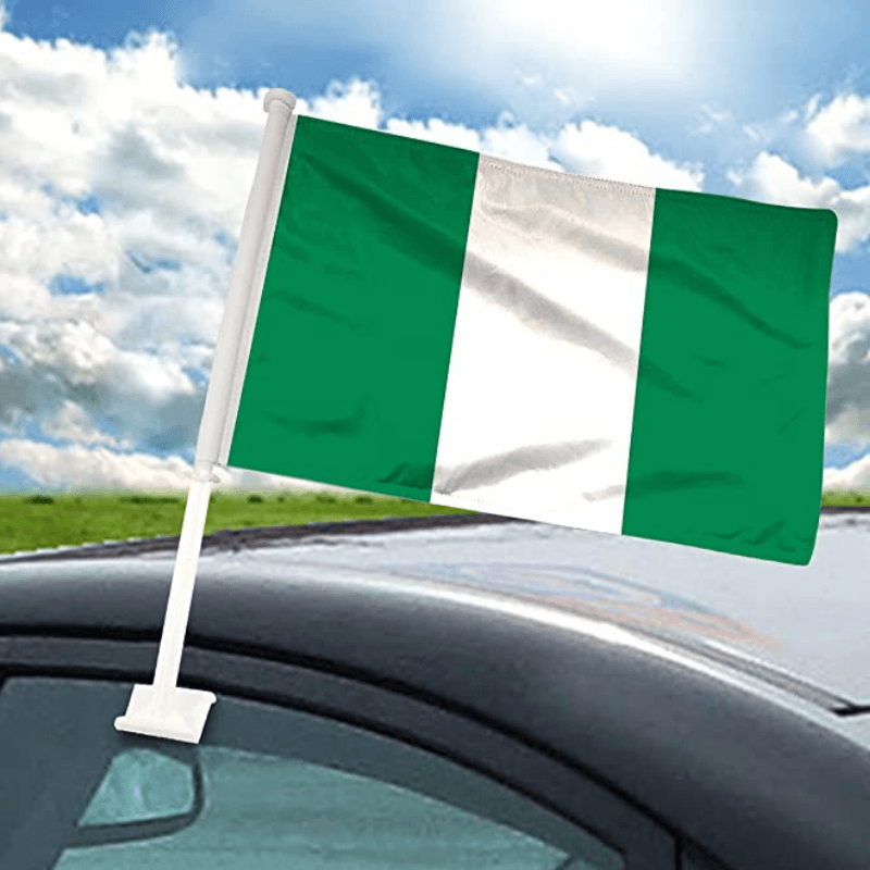 Nigeria Window Mounted Flag-Globe Flags