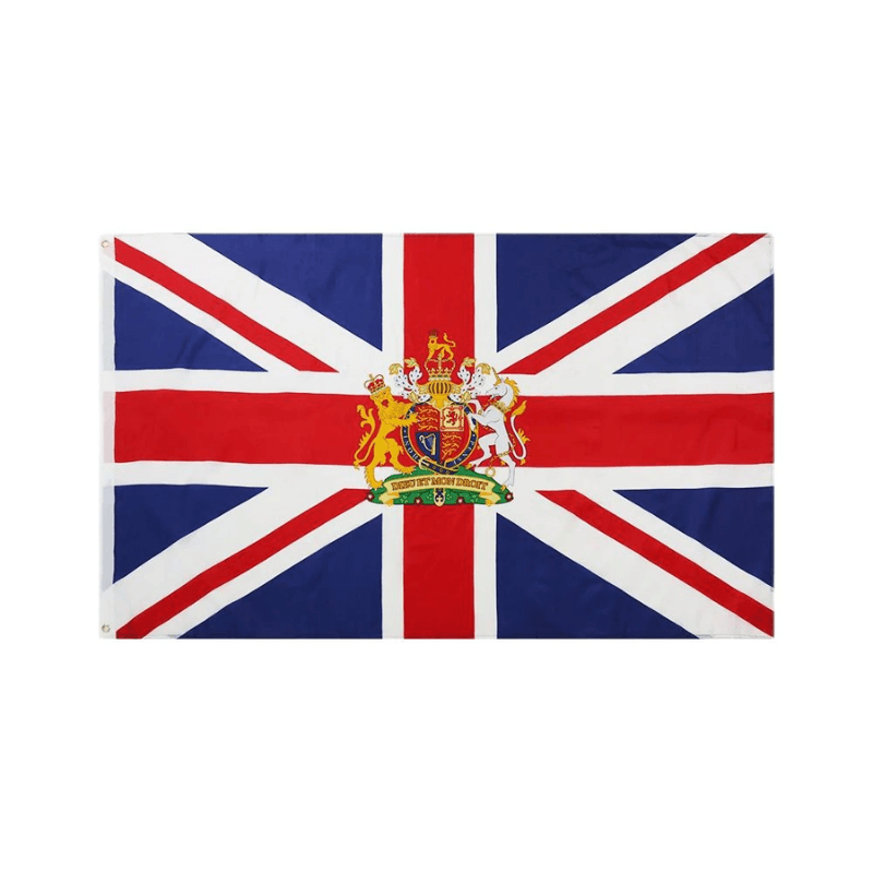 UK Coat Arms Flag-Globe Flags