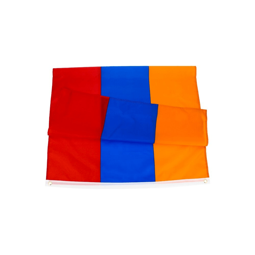 Armenian Republic Flag flying on outdoor flagpole