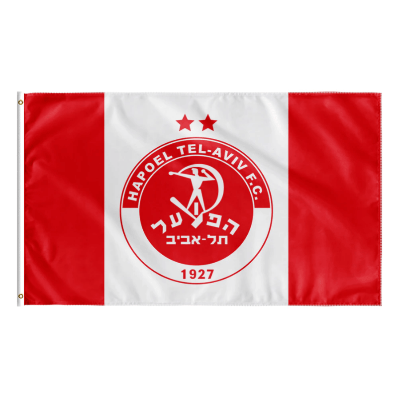 Hapoel Tel Aviv Flag Iconic Fan Banner For True Supporters - front view