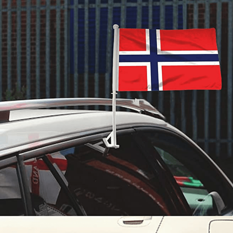 Norway Flag Car Mount Accessory For Vehicles National Identity-Globe Flags