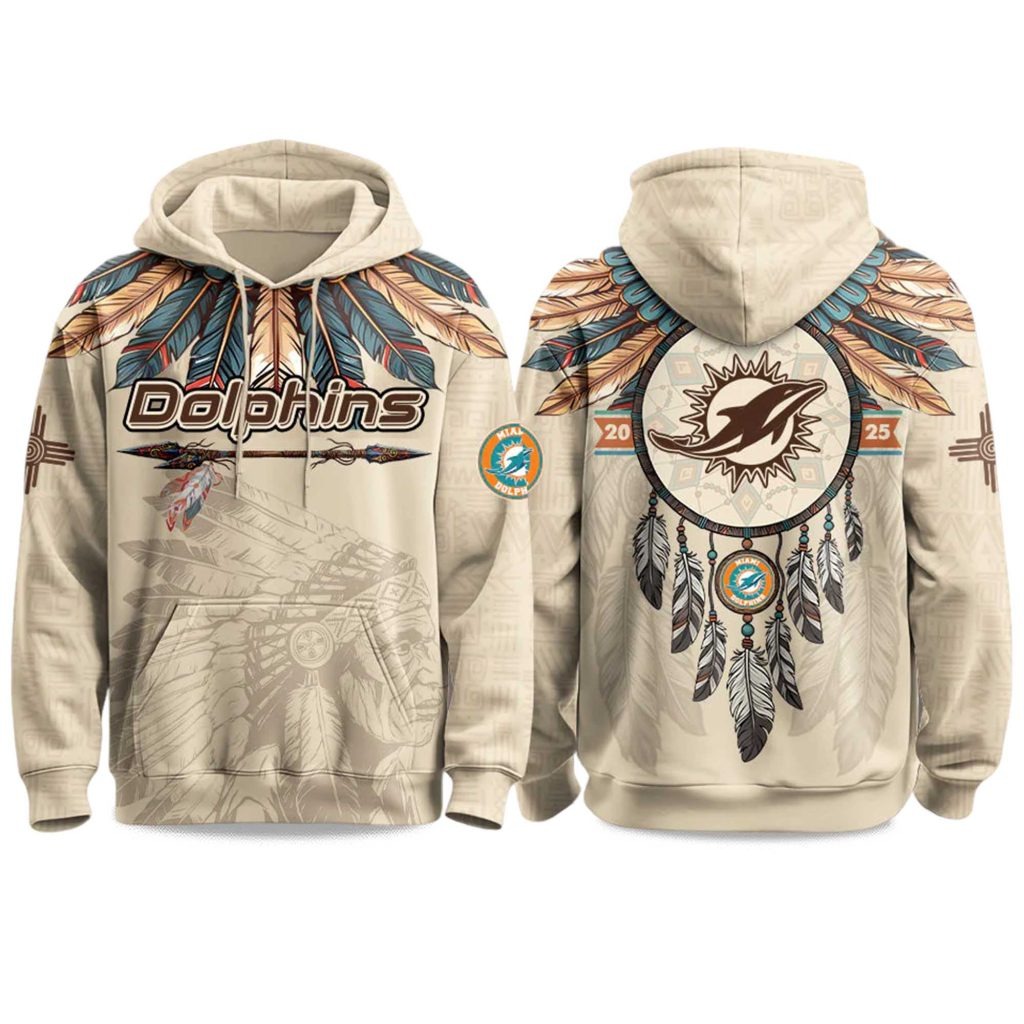 Miami Dolphins Themed Graphic Hoodie